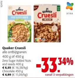 Colruyt Quaker Cruesli alle ontbijtgranen aanbieding