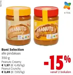 Colruyt Boni Selection alle pindakaas aanbieding