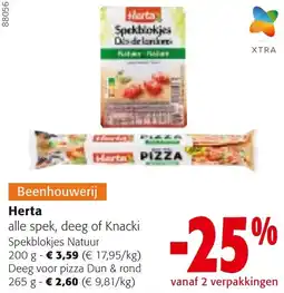 Colruyt Herta alle spek, deeg of Knacki Spekblkjes Natuur aanbieding
