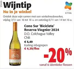 Colruyt Cono Sur 'Bicicleta' Reserva Viognier 2024 aanbieding