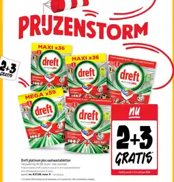 Jumbo Dreft platinum plus vaatwastabletten aanbieding