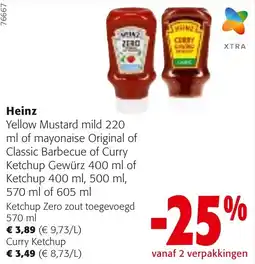 Colruyt Heinz yellow mustard mild aanbieding