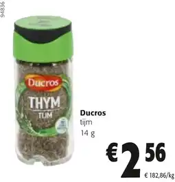 Colruyt Ducros tijm aanbieding