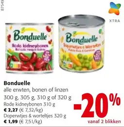 Colruyt Bonduelle alle erwten, bonen of linzen aanbieding