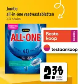 Jumbo Jumbo all-in-one vaatwastabletten aanbieding