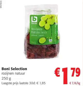 Colruyt Boni Selection rozijnen natuur aanbieding