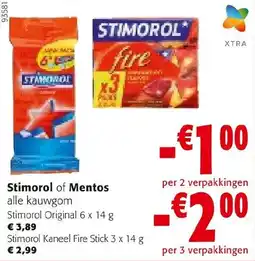 Colruyt Stimorol of Mentos alle kauwgom aanbieding