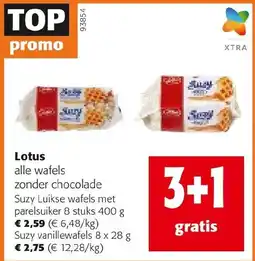 Colruyt Lotus alle wafels zonder chocolade aanbieding