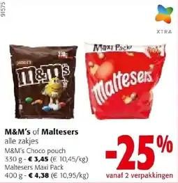 Colruyt M&M's of Maltesers aanbieding
