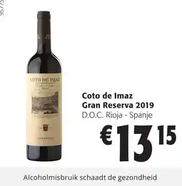 Colruyt Coto de Imaz Gran Reserva 2019 aanbieding