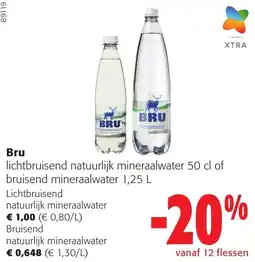Colruyt Bru lichtbruisend natuurlijk mineraalwater aanbieding