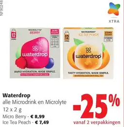 Colruyt Waterdrop alle Microdrink en Microlyte aanbieding