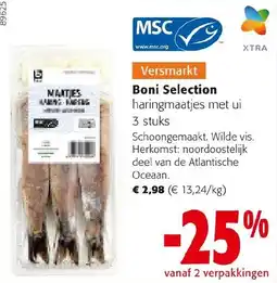 Colruyt boni selection haringmaatjes met ui aanbieding