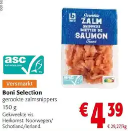 Colruyt boni selection gerookte zalsnippers aanbieding