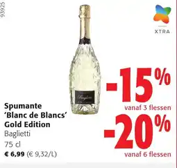 Colruyt Spumante 'Blanc de Blancs' Gold Edition Baglietti aanbieding
