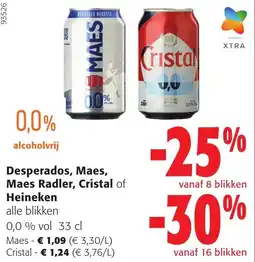 Colruyt Desperados Maes Maes Radler Cristal Heineken aanbieding