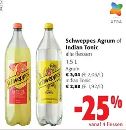 Colruyt Schweppes Agrum of Indian Tonic aanbieding