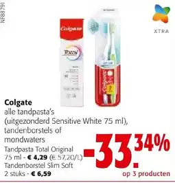 Colruyt Colgate alle tandpasta's tandenborstels of mondwaters aanbieding