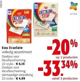 Colruyt Eau Ecarlate doekjes voor kleurbescherming aanbieding
