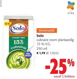 Colruyt Solo culinaire room plantaardig aanbieding