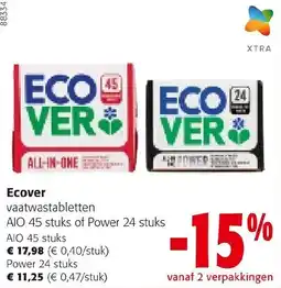 Colruyt Ecover vaatwastabletten aanbieding