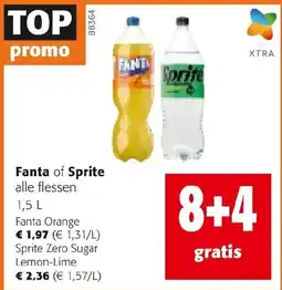 Colruyt Fanta of Sprite alle flessen aanbieding