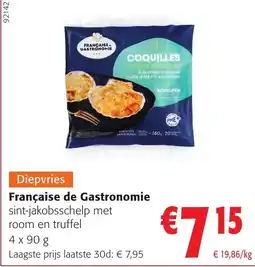Colruyt Française de Gastronomie sint-jakobsschelp met room en truffel aanbieding