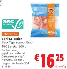 Colruyt Boni selection black tiger scampi groot aanbieding