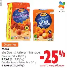 Colruyt Mora alle Oven & Airfryer minisnacks aanbieding