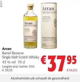 Colruyt Arran Barrel Reserve Single Malt Scotch Whisky aanbieding