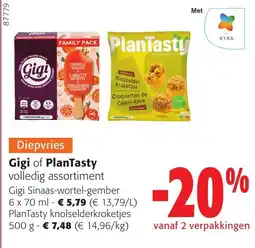 Colruyt Gigi of PlanTasty volledig assortiment aanbieding