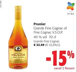 Colruyt Prunier grande fine cognac aanbieding