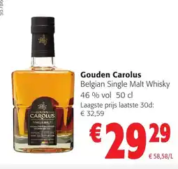 Colruyt Gouden carolus belgian single malt whisky aanbieding