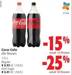 Colruyt Coca-Cola alle flessen aanbieding