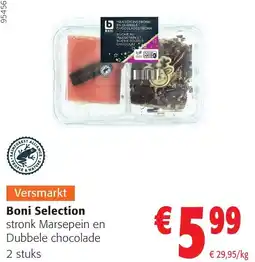 Colruyt Boni Selection stronk Marsepein en Dubbele chocolade aanbieding