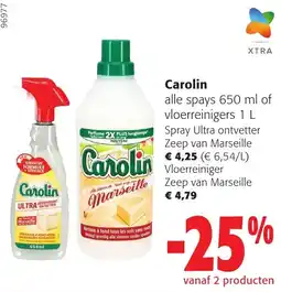 Colruyt Carolijn alle spays of vloer reinigers aanbieding