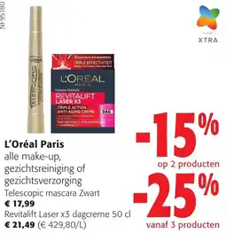 Colruyt L'Oréal Paris telescopic mascara zwart aanbieding