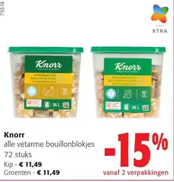 Colruyt Knorr alle vetarme bouillonblokjes aanbieding