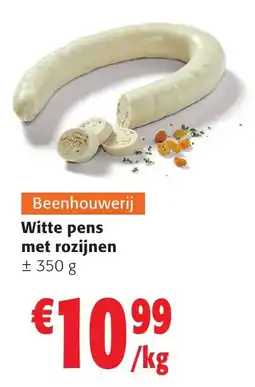 Colruyt Witte pens met rozijnen aanbieding