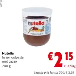 Colruyt Nutella hazelnootpasta met cacao aanbieding
