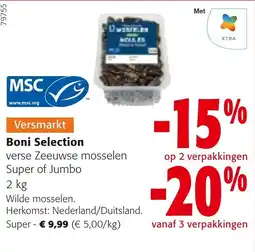 Colruyt Boni Selection verse Zeeuwse mosselen aanbieding