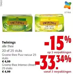 Colruyt Twinings alle thee aanbieding