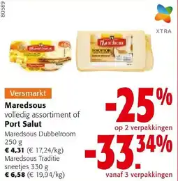 Colruyt Maredsous volledig assortiment of Port Salut aanbieding