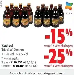 Colruyt Kasteel Tripel of Donker aanbieding
