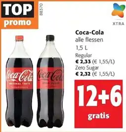 Colruyt Coca-Cola alle flessen aanbieding