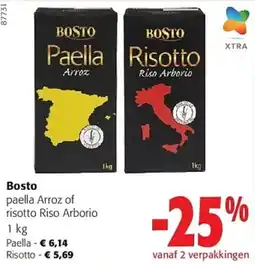 Colruyt Bosto paella Arroz of risotto Riso Arborio aanbieding