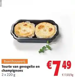 Colruyt Tourte van gevogelte en champignons aanbieding