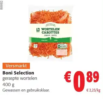 Colruyt boni selection geraspte wortelen aanbieding