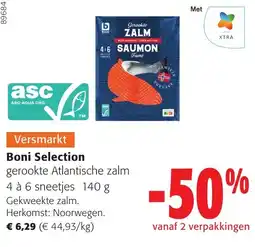 Colruyt Boni Selection gerookte Atlantische zalm aanbieding