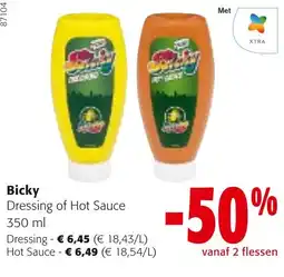 Colruyt Bicky dressing of hot sauce aanbieding